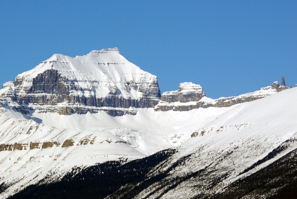 11 Mount Saskatchewan and Cleopatra-s Needle From Near Graveyard Flats On Icefields Parkway